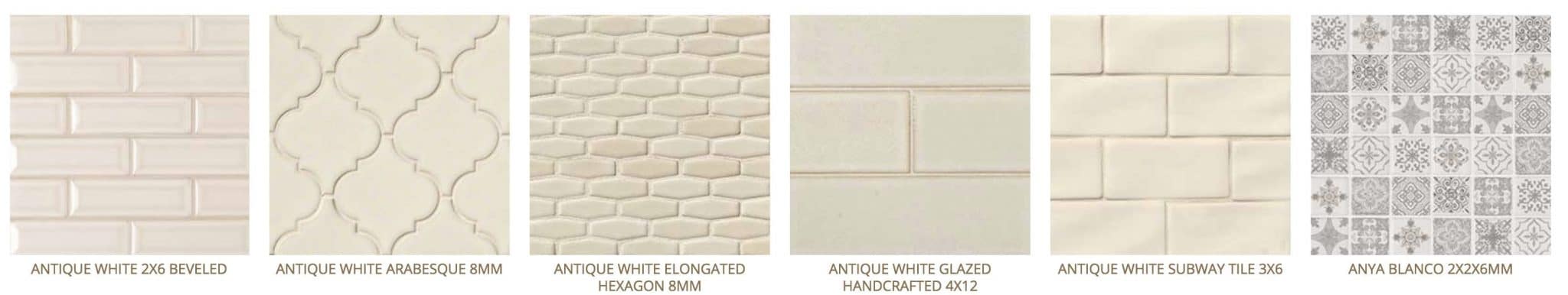 various backsplash tiles